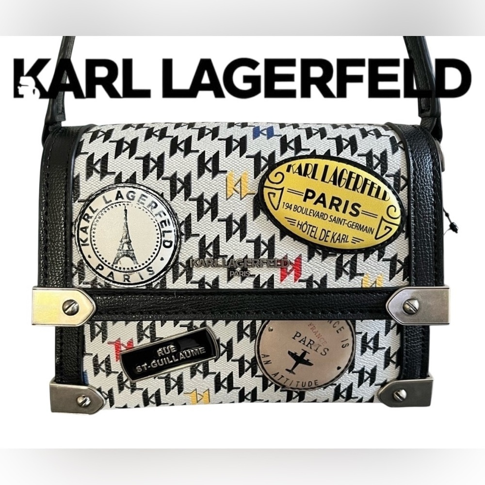 Karl Lagerfeld Paris Hotel de Karl Crossbody Bag NWT with Dust Bag